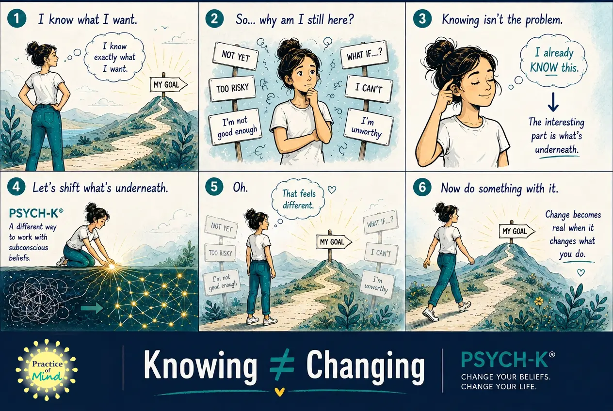 Knowing is not the same as changing - a PSYCH-K® comic